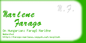 marlene farago business card